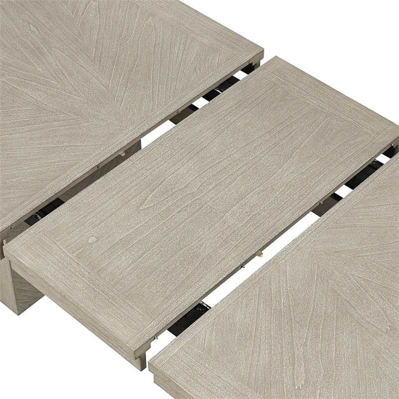 Furniture of America Westely Wood Extendable Dining Table in Natural