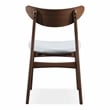 Furniture of America Beck Fabric and Wood 5-Piece Dining Table Set in Walnut