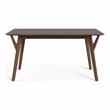 Furniture of America Beck Fabric and Wood 5-Piece Dining Table Set in Walnut