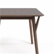 Furniture of America Beck Fabric and Wood 5-Piece Dining Table Set in Walnut
