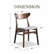 Furniture of America Beck Fabric and Wood 5-Piece Dining Table Set in Walnut
