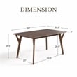 Furniture of America Beck Fabric and Wood 5-Piece Dining Table Set in Walnut