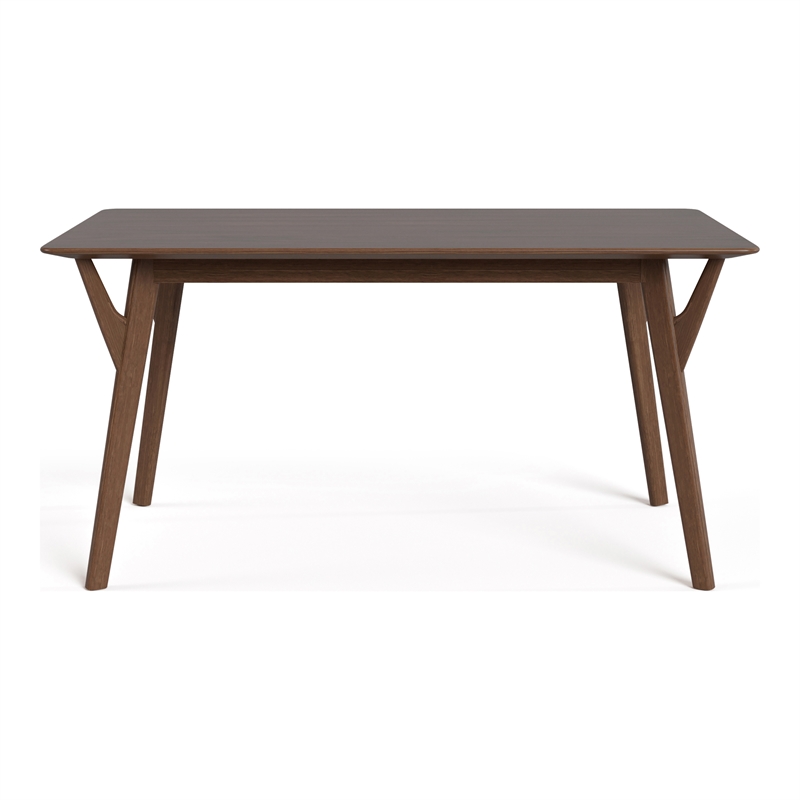 Furniture of America Beck Wood 7-Piece Dining Table Set in Walnut