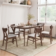 Furniture of America Beck Wood 7-Piece Dining Table Set in Walnut