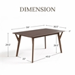 Furniture of America Beck Wood 7-Piece Dining Table Set in Walnut