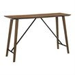 Furniture of America Hemat Wood 5-Piece Counter Dining Table Set in Walnut