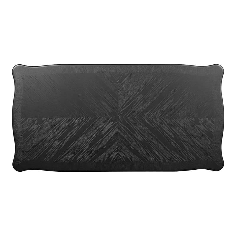 Furniture of America Seabliss Fabric and Wood 7-Piece Dining Table Set in Black