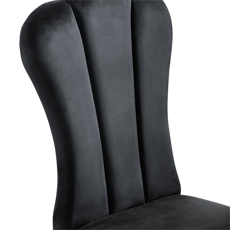 Furniture of America Seabliss Fabric and Wood 7-Piece Dining Table Set in Black