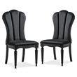 Furniture of America Seabliss Fabric and Wood 7-Piece Dining Table Set in Black