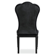 Furniture of America Seabliss Fabric and Wood 7-Piece Dining Table Set in Black