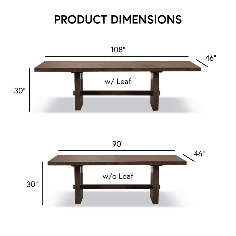 Furniture of America Goddard Wood 7-Piece Dining Table Set in Dark Walnut