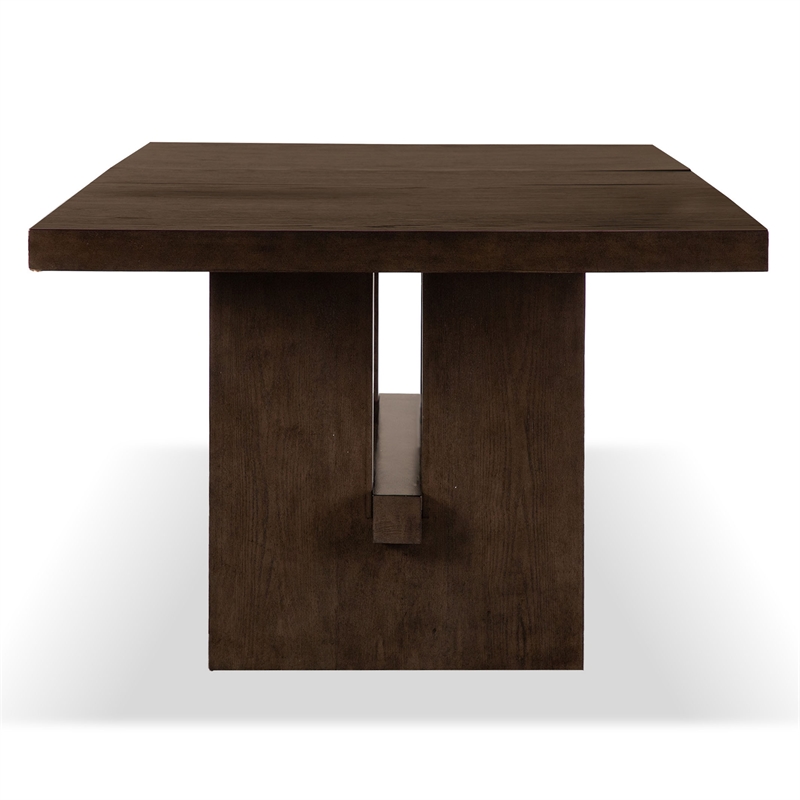 Furniture of America Goddard Wood 7-Piece Dining Table Set in Dark Walnut