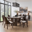 Furniture of America Goddard Wood 7-Piece Dining Table Set in Dark Walnut