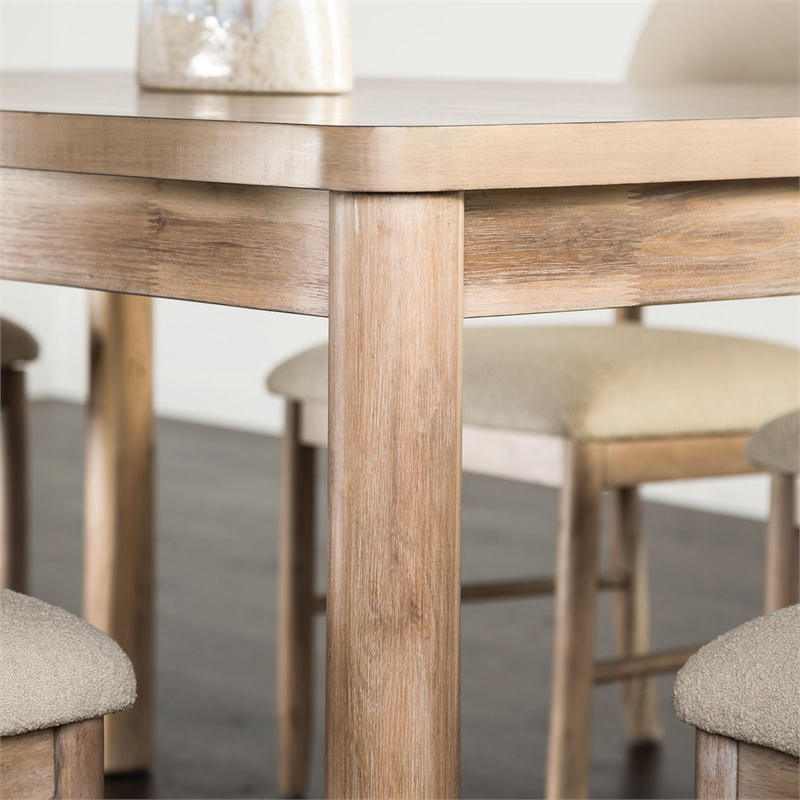 Furniture of America Sheil Wood 5-Piece Dining Table Set in Natural