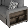 Furniture of America Andrew Gray Fabric Left Chaise Sleeper Sectional with USBs