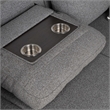 Furniture of America Andrew Gray Fabric Left Chaise Sleeper Sectional with USBs