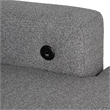 Furniture of America Andrew Gray Fabric Left Chaise Sleeper Sectional with USBs