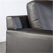 Furniture of America Ronan FSC Certified Leather Left Chaise Sectional in Black