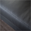 Furniture of America Ronan FSC Certified Leather Right Chaise Sectional in Black