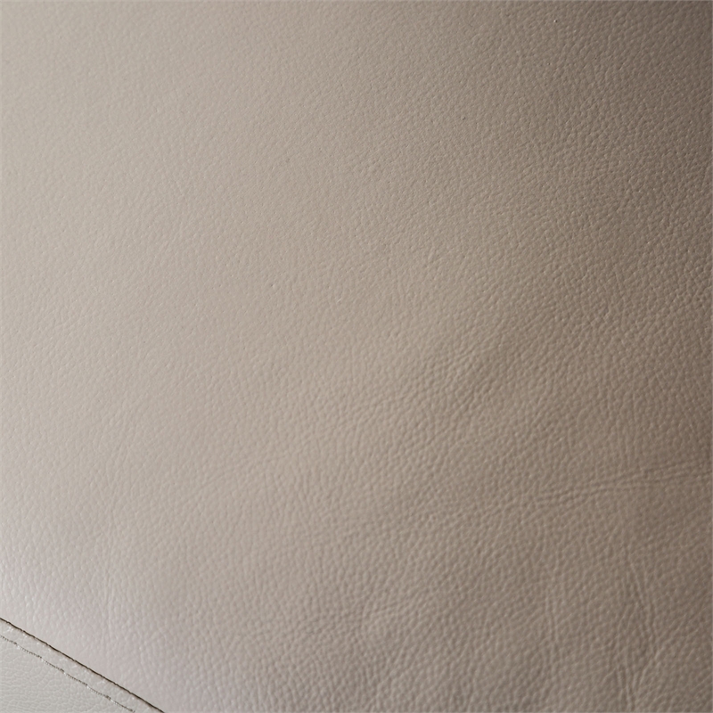 Furniture of America Ronan FSC Certified Leather Left Chaise Sectional in Gray