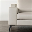 Furniture of America Ronan FSC Certified Leather Right Chaise Sectional in Gray