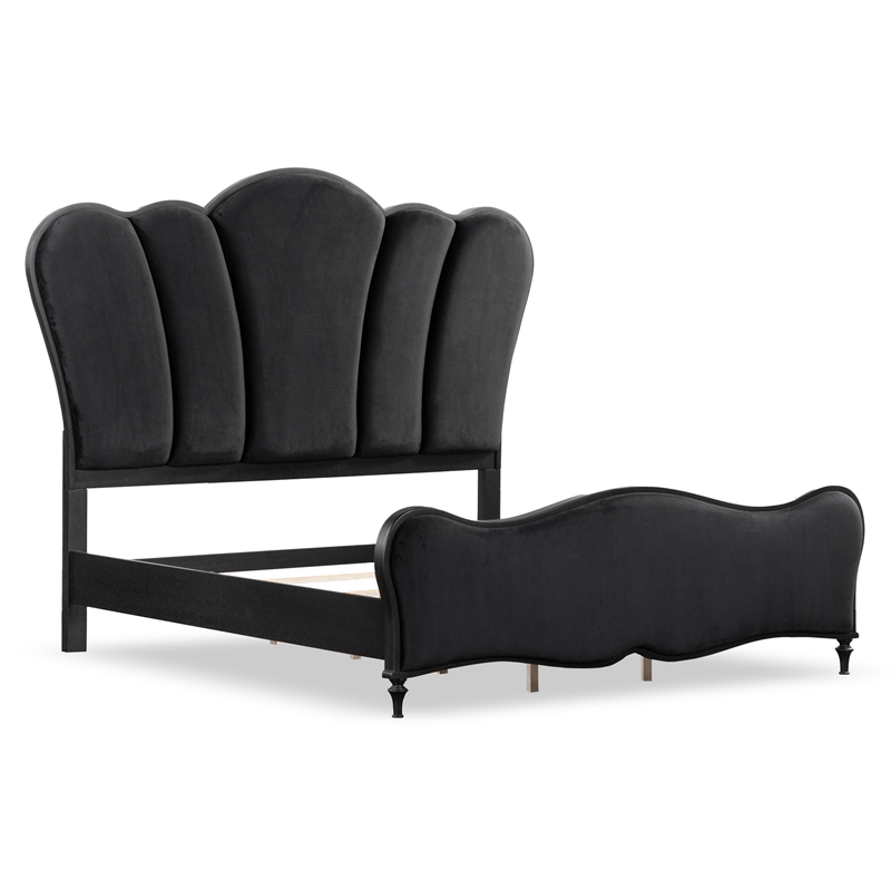 Furniture of America Seabliss Wood Queen 3-Piece Bedroom Set in Black