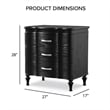 Furniture of America Seabliss Wood King 3-Piece Bedroom Set in Black