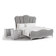 Furniture of America Seabliss Wood King 3-Piece Bedroom Set in Silver
