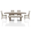 Furniture of America Westely Wood 6-Piece Dining Table Set in Natural