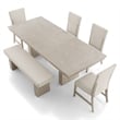 Furniture of America Westely Wood 6-Piece Dining Table Set in Natural