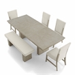 Furniture of America Westely Wood 6-Piece Dining Table Set in Natural