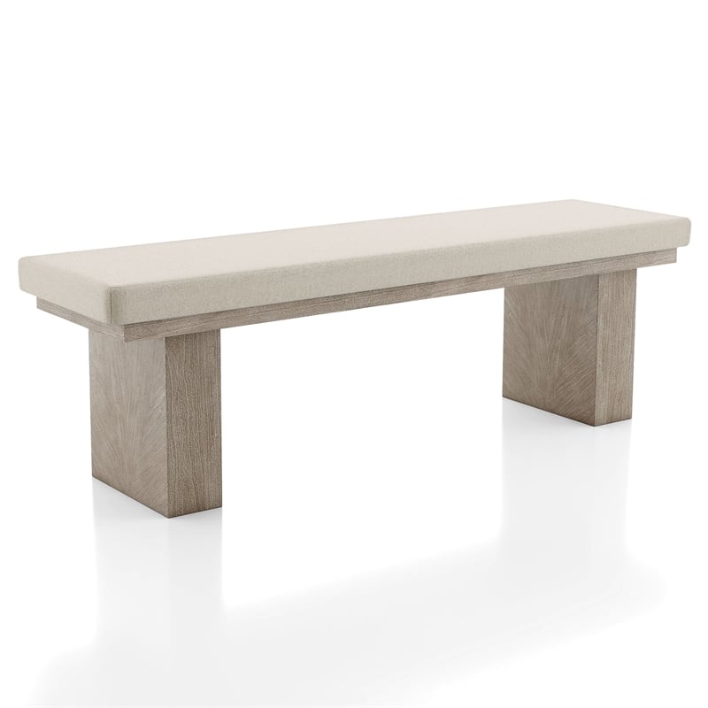 Furniture of America Westely Wood 6-Piece Dining Table Set in Natural