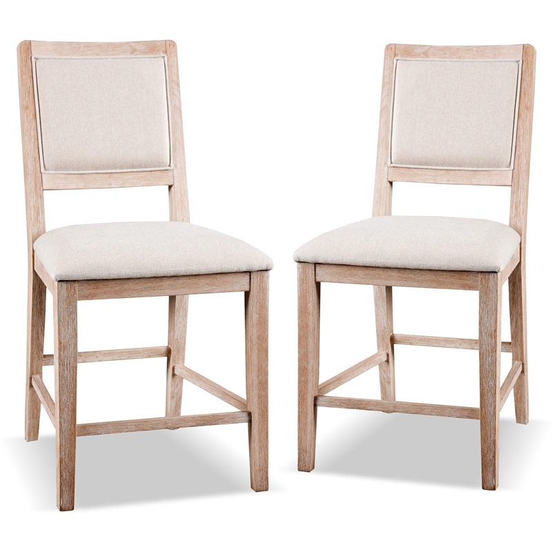 Furniture of America Tamsin Wood 5-Piece Counter Dining Table Set in Natural