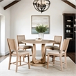 Furniture of America Tamsin Wood 5-Piece Counter Dining Table Set in Natural