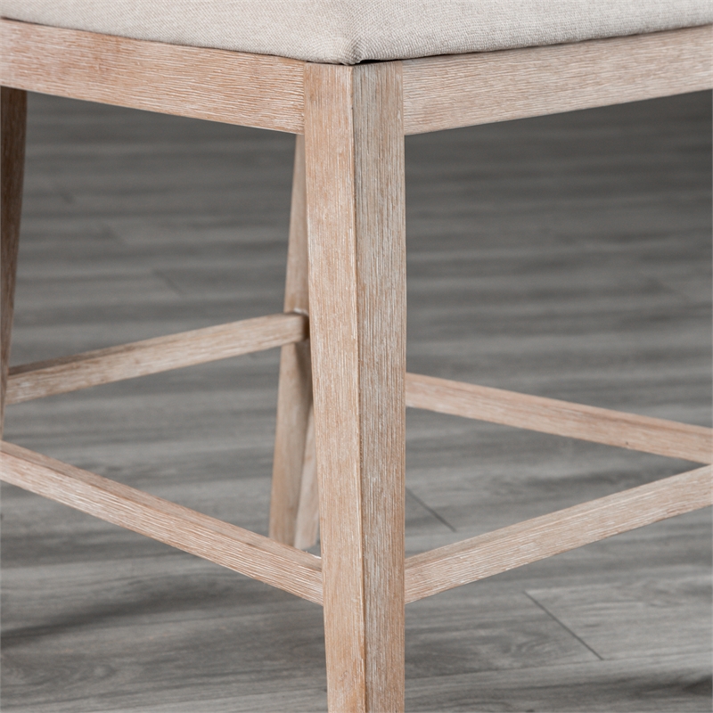 Furniture of America Tamsin Wood 5-Piece Counter Dining Table Set in Natural