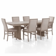Furniture of America Stonall Wood 7-Piece Dining Table Set in Natural