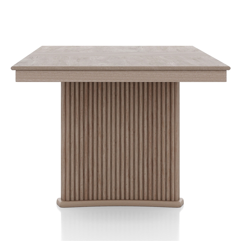 Furniture of America Stonall Wood 7-Piece Dining Table Set in Natural