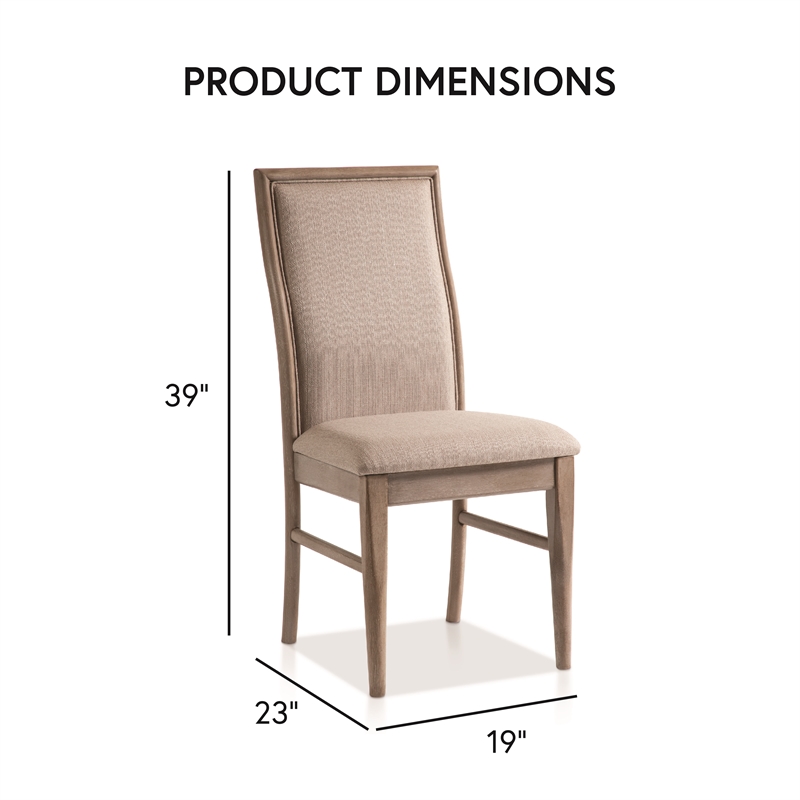 Furniture of America Stonall Wood 7-Piece Dining Table Set in Natural