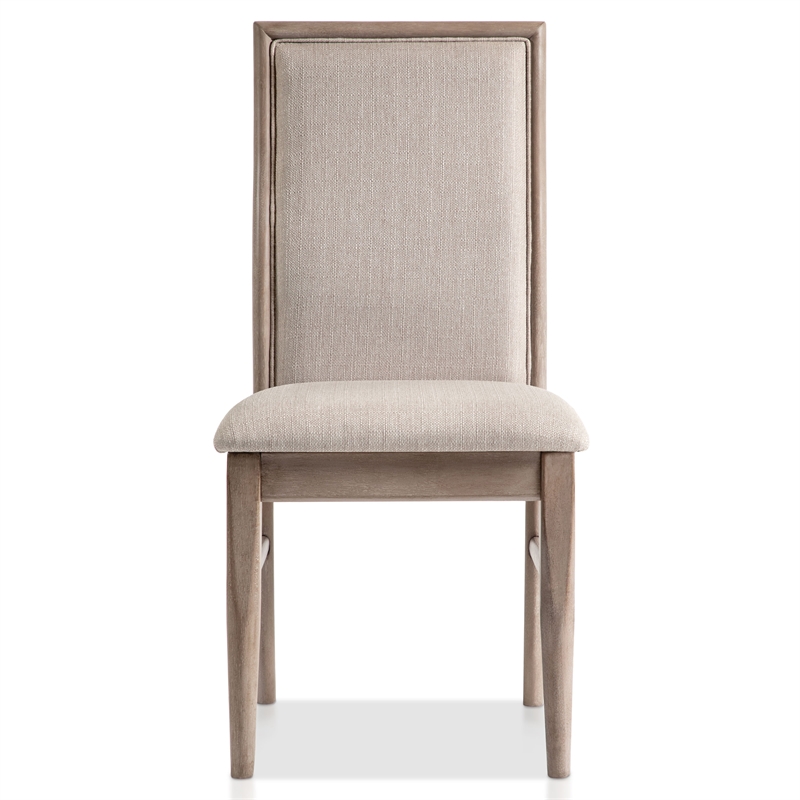 Furniture of America Stonall Wood 7-Piece Dining Table Set in Natural