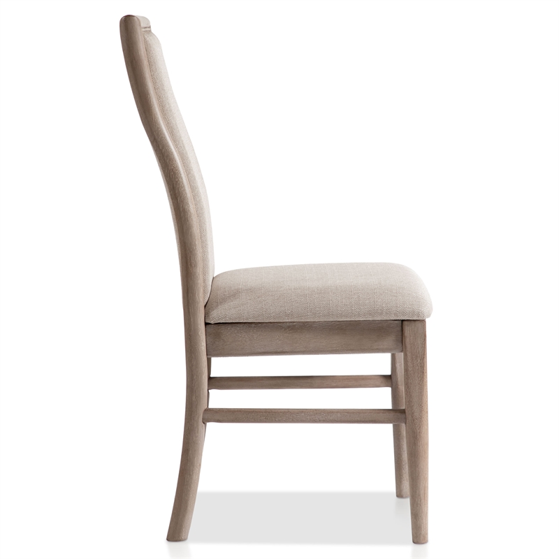 Furniture of America Stonall Wood 7-Piece Dining Table Set in Natural