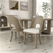 Furniture of America Selyra Wood Curved Side Chairs in White (Set of 2)