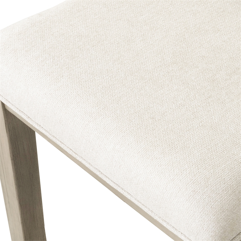 Furniture of America Selyra Wood Curved Side Chairs in White (Set of 2)