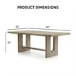 Furniture of America Selyra Wood Trestle Dining Table in White