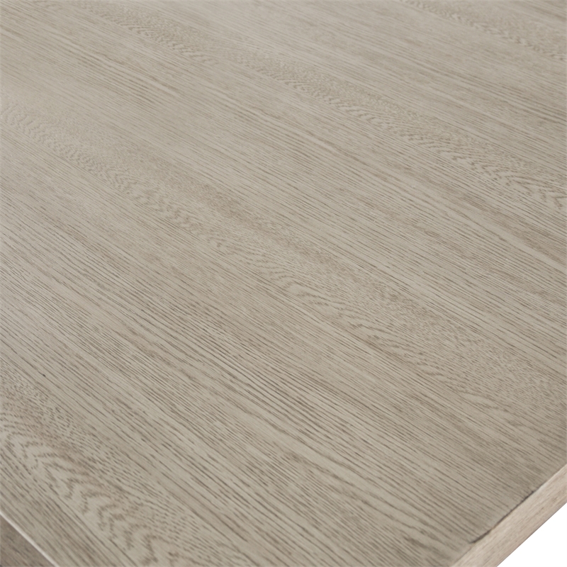 Furniture of America Selyra Wood Trestle Dining Table in White