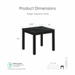 Furniture of America Isime Wood 3-Piece Coffee Table Set in Black