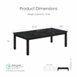 Furniture of America Isime Wood 3-Piece Coffee Table Set in Black