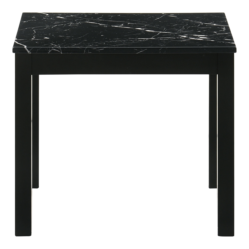 Furniture of America Isime Wood 3-Piece Coffee Table Set in Black