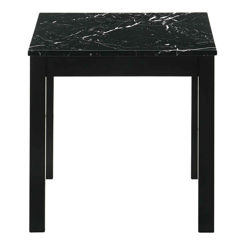 Furniture of America Isime Wood 3-Piece Coffee Table Set in Black