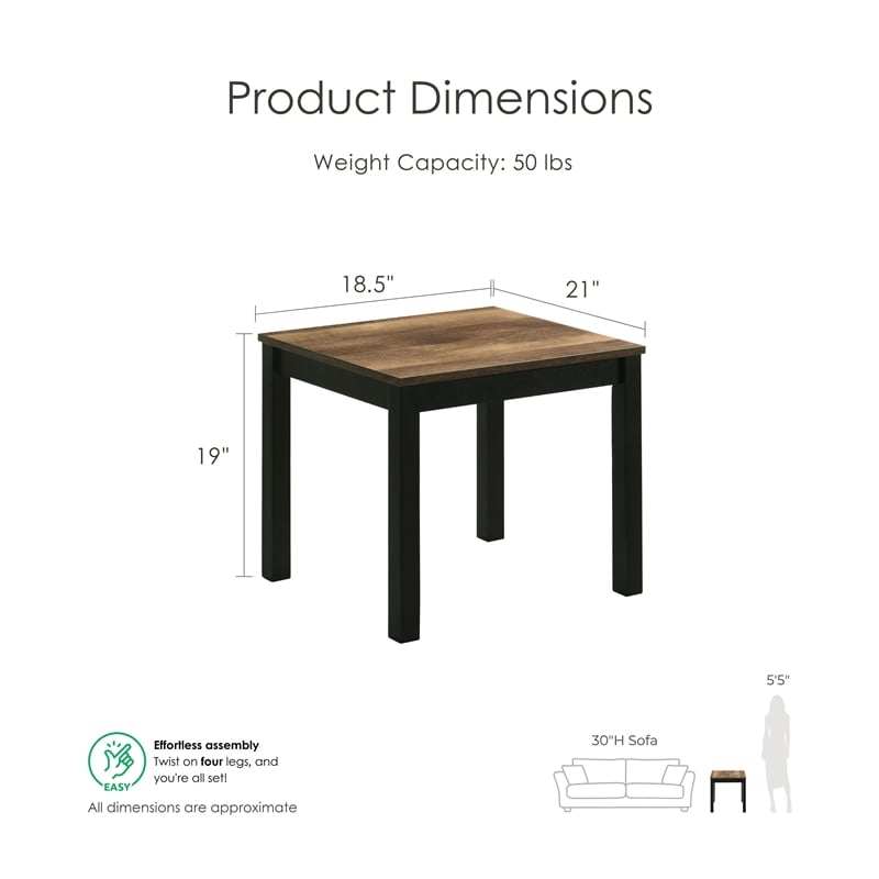Furniture of America Isime Wood 3-Piece Coffee Table Set in Brown