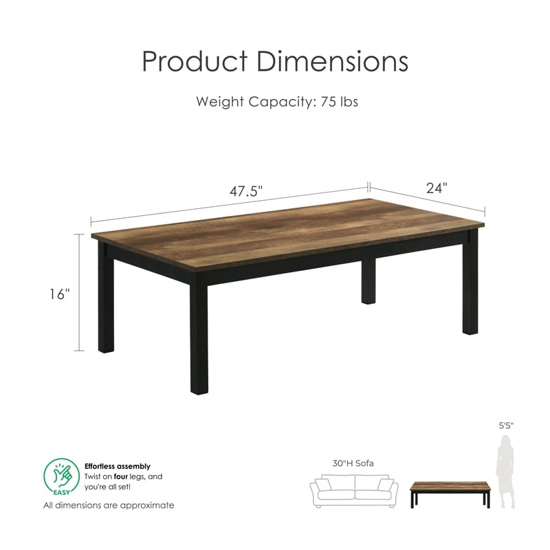Furniture of America Isime Wood 3-Piece Coffee Table Set in Brown